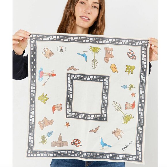 By George Accessories - Dog Custom print by Mishka Westell Austin Texas birthday 45 years ByGeorge Scarf